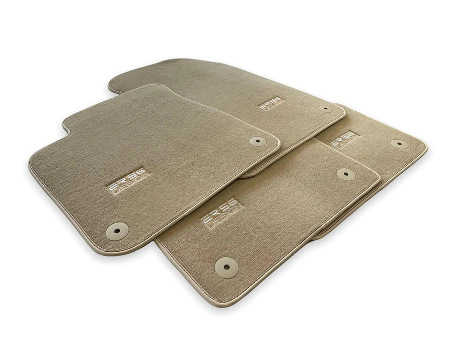 Beige Floor Mats for Audi A4 - B9 Sedan (2015-2018) | ER56 Design - AutoWin