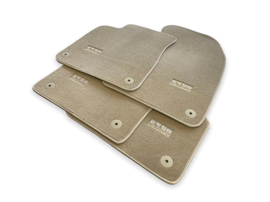 Beige Floor Mats for Audi A4 - B9 Sedan (2015-2018) | ER56 Design - AutoWin
