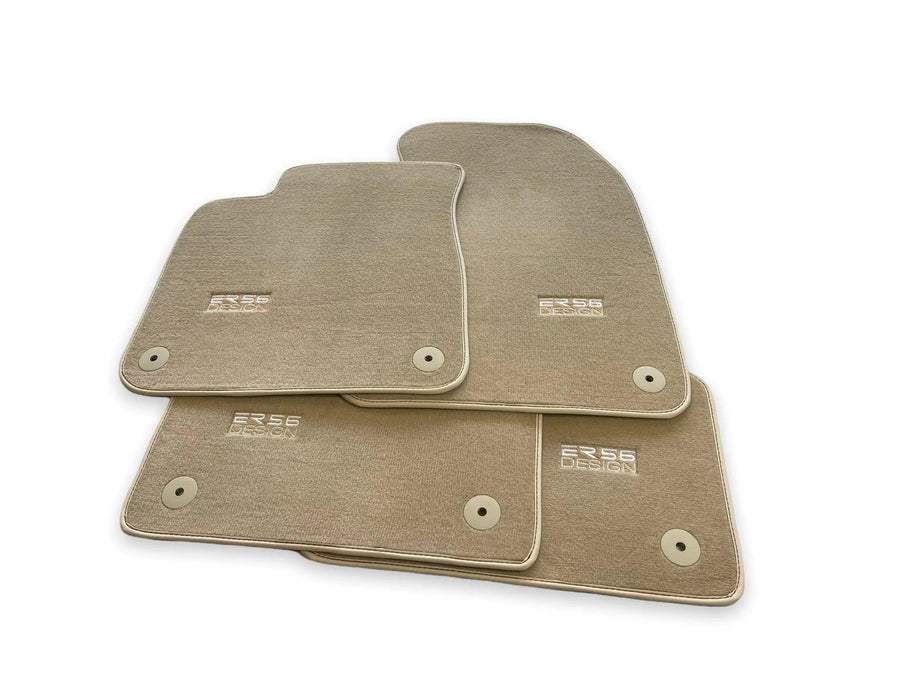Beige Floor Mats for Audi A4 - B9 Sedan (2015-2018) | ER56 Design - AutoWin