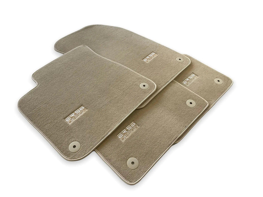 Beige Floor Mats for Audi A4 - B9 Sedan (2015-2018) | ER56 Design - AutoWin
