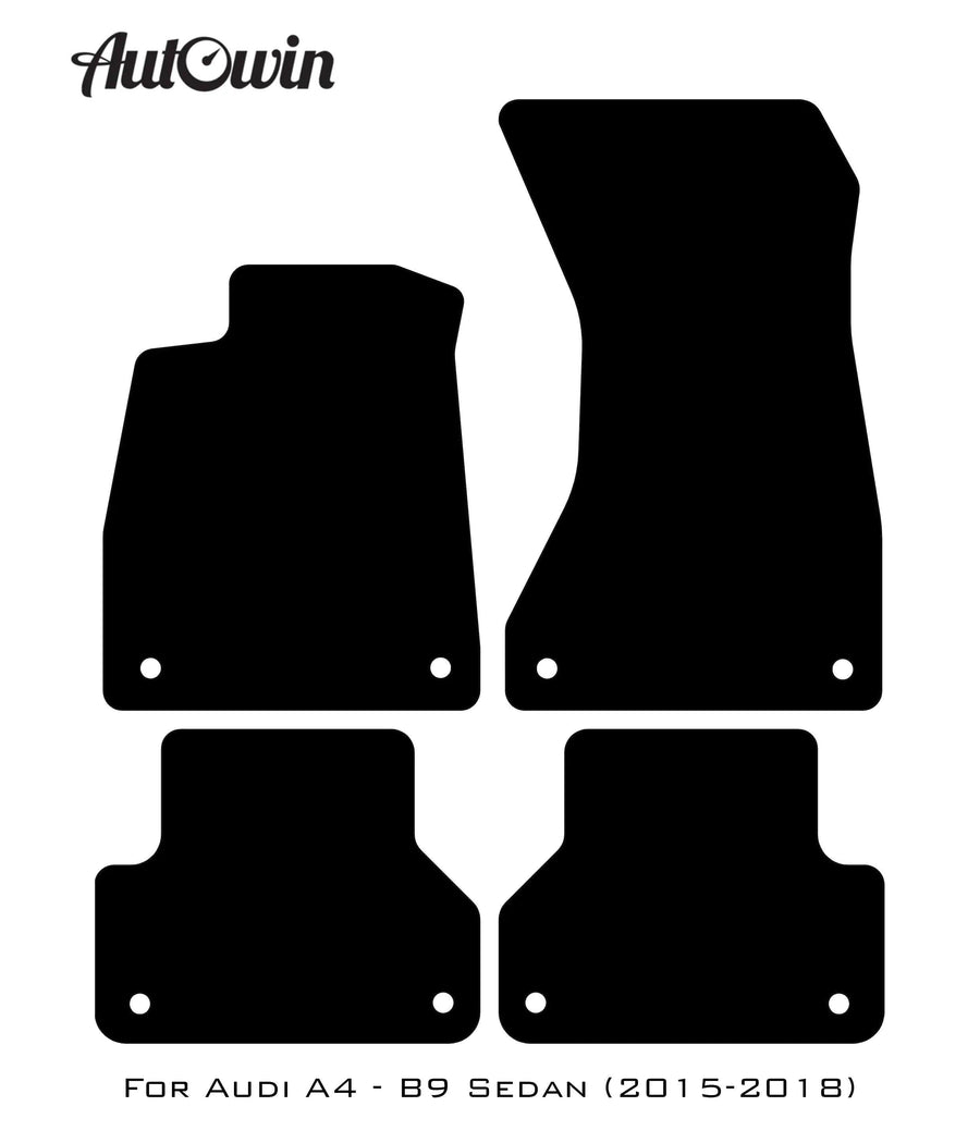 Beige Floor Mats for Audi A4 - B9 Sedan (2015-2018) | ER56 Design - AutoWin