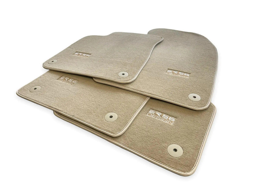 Beige Floor Mats for Audi A4 - B9 Sedan (2015-2018) | ER56 Design - AutoWin