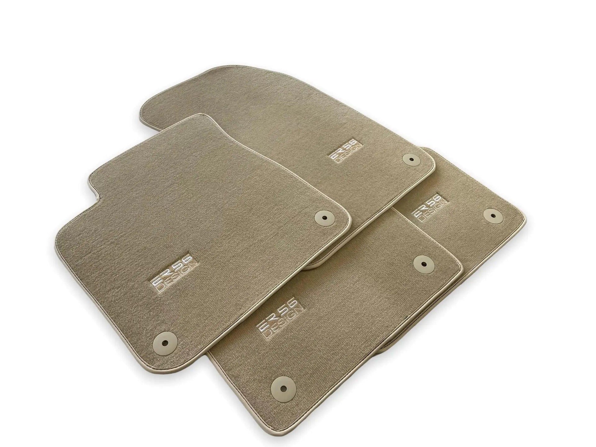 Beige Floor Mats for Audi A6 - C7 Avant (2011-2018) | ER56 Design - AutoWin