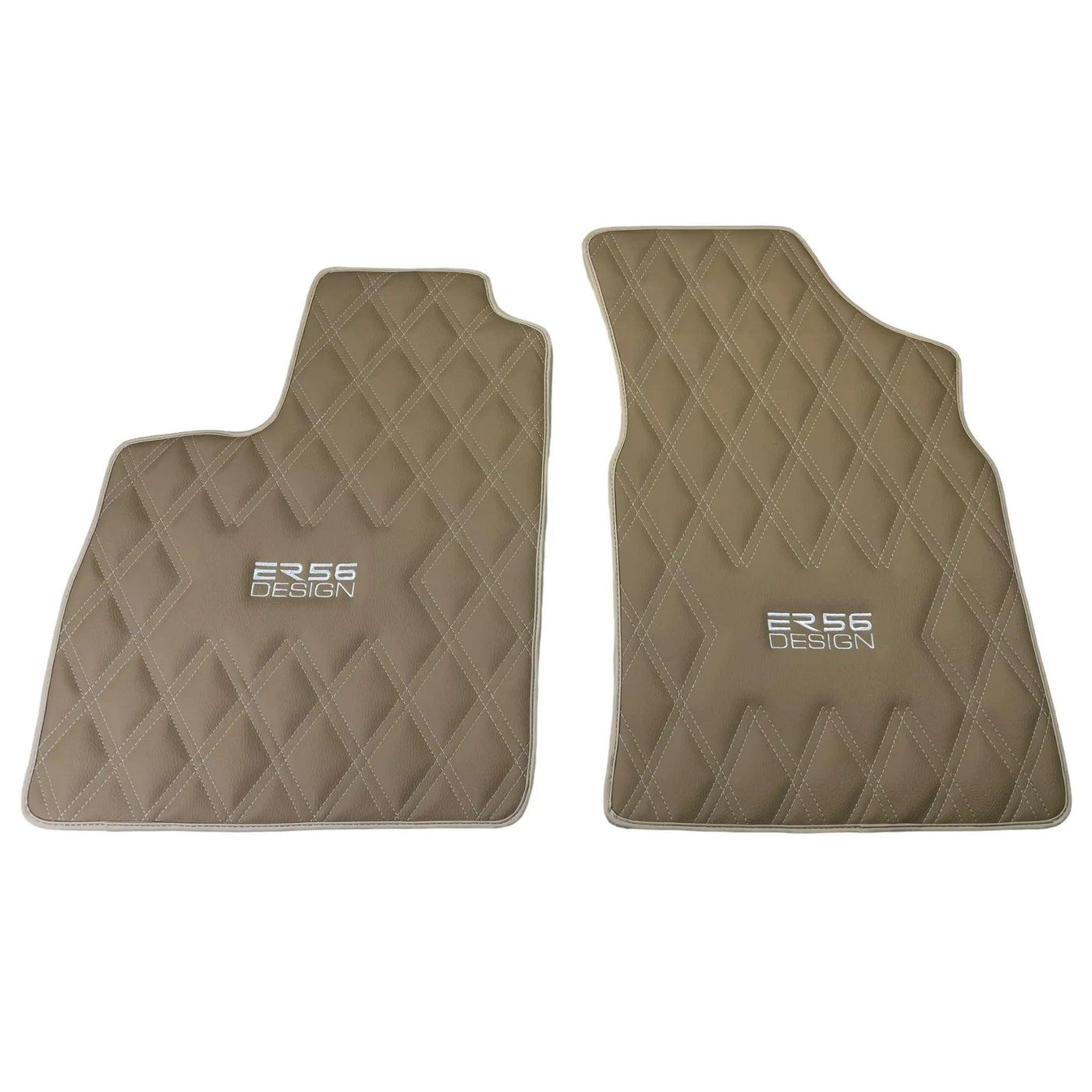 Beige Floor Mats for Bentley Continental GT (2011–2018) with Leather | ER56 Design - AutoWin