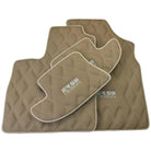 Beige Floor Mats for Bentley Continental GT (2018–2023) with Leather | ER56 Design - AutoWin