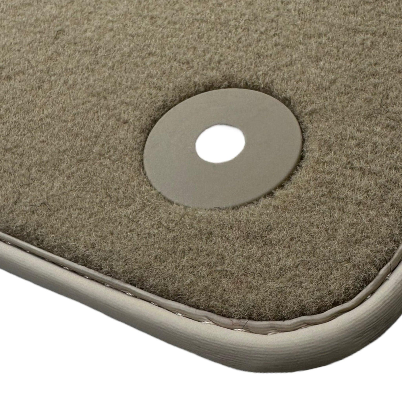 Beige Floor Mats for Bentley Flying Spur (2005-2013) with Leather - AutoWin