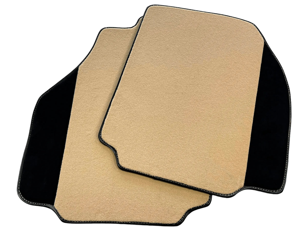 Beige Floor Mats For Ferrari 488 Pista Spider 2019-2021 With Alcantara Leather