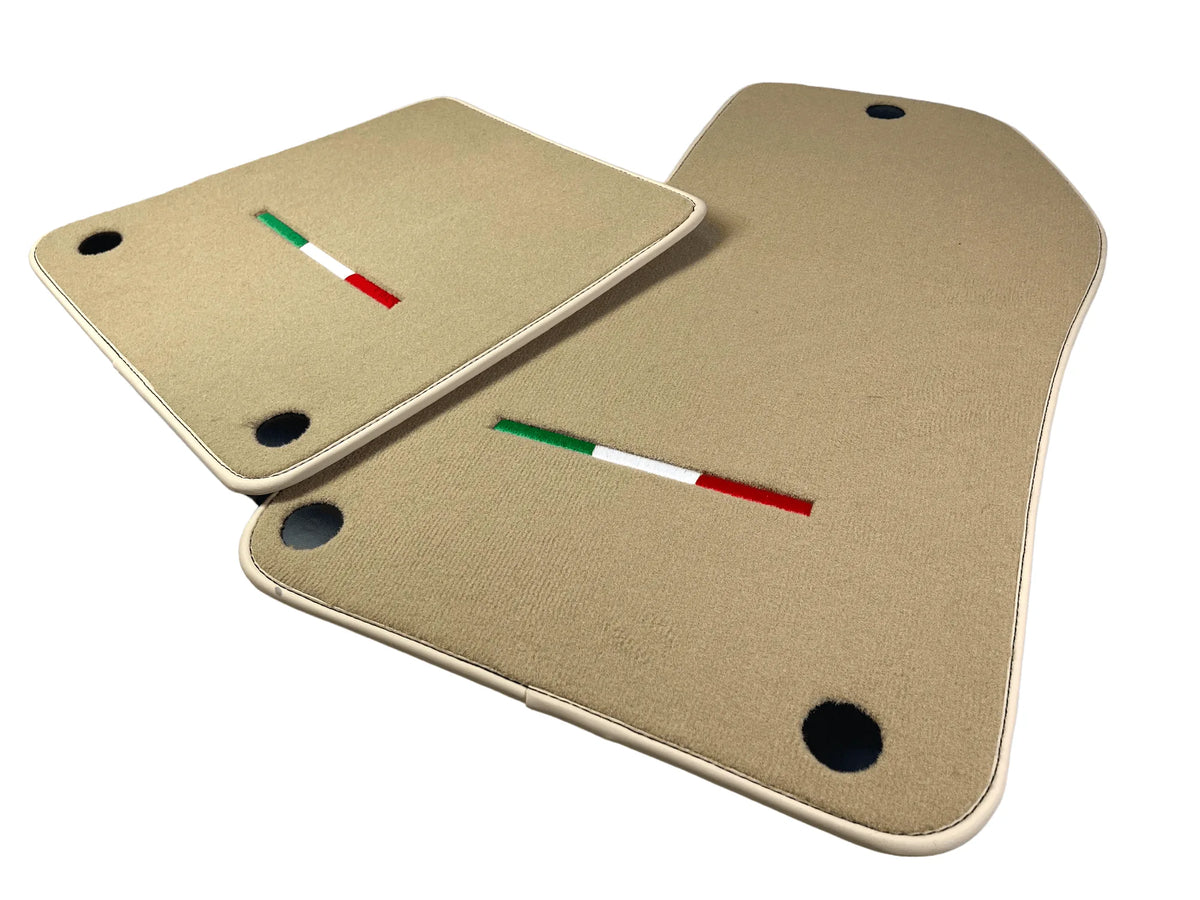 Beige Floor Mats For Ferrari 599 Coupe 2006-2012 Italian Edition - AutoWin