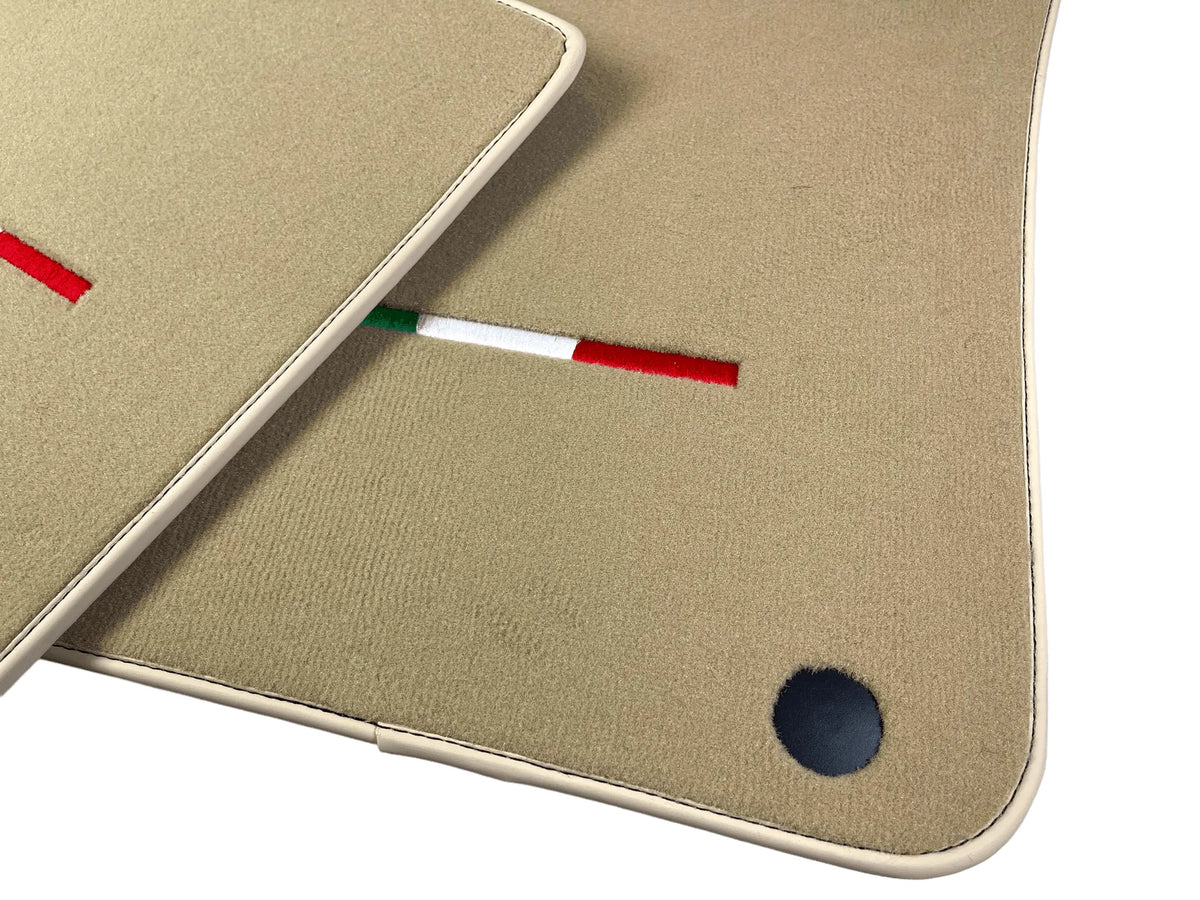 Beige Floor Mats For Ferrari 599 Coupe 2006-2012 Italian Edition - AutoWin