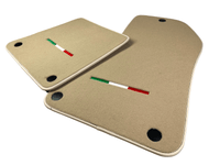 Beige Floor Mats For Ferrari 612 Scaglietti 2005-2011 Italian Edition - AutoWin