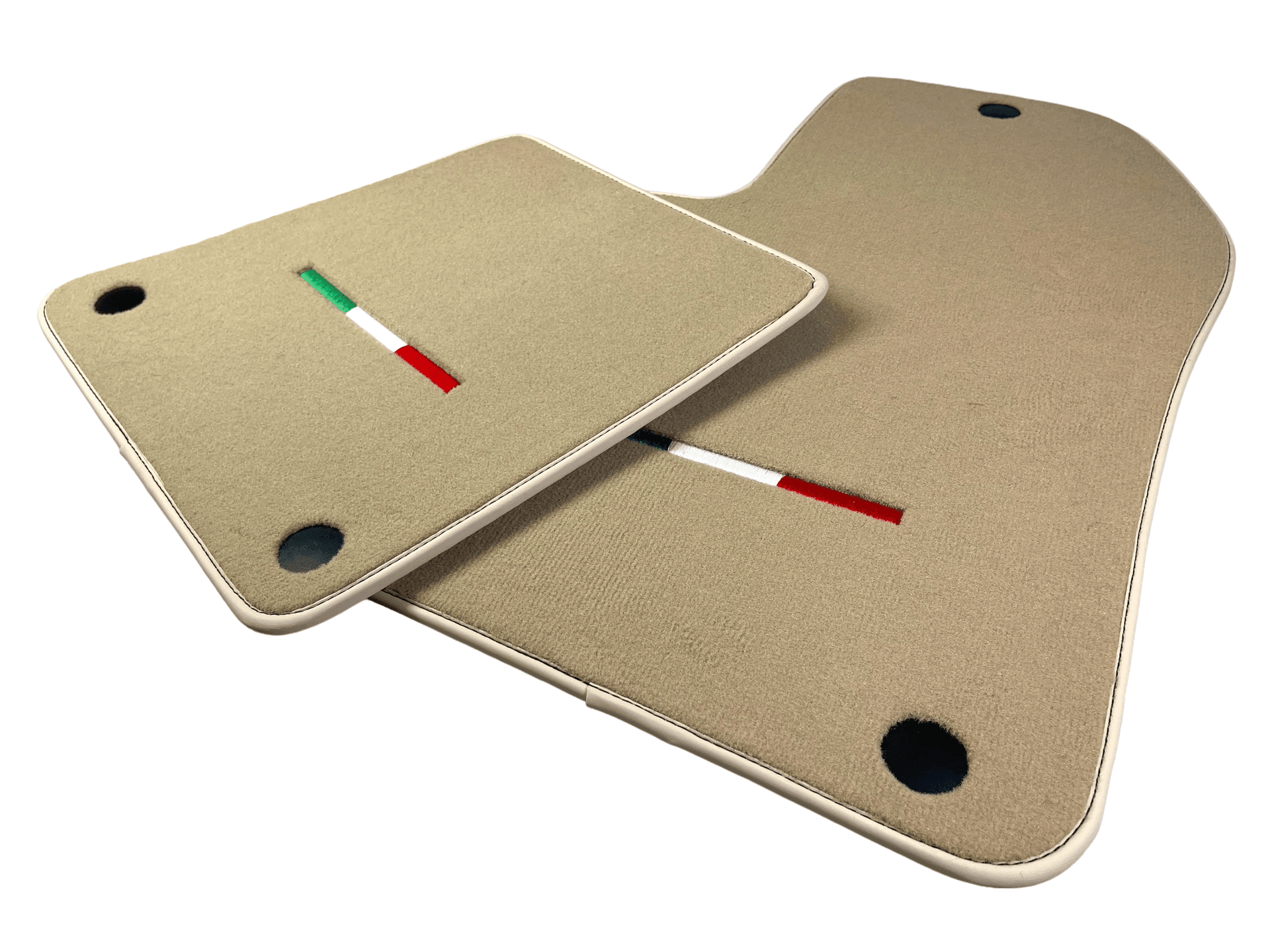 Beige Floor Mats For Ferrari 612 Scaglietti 2005-2011 Italian Edition - AutoWin