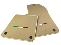Beige Floor Mats For Ferrari 612 Scaglietti 2005-2011 Italian Edition - AutoWin