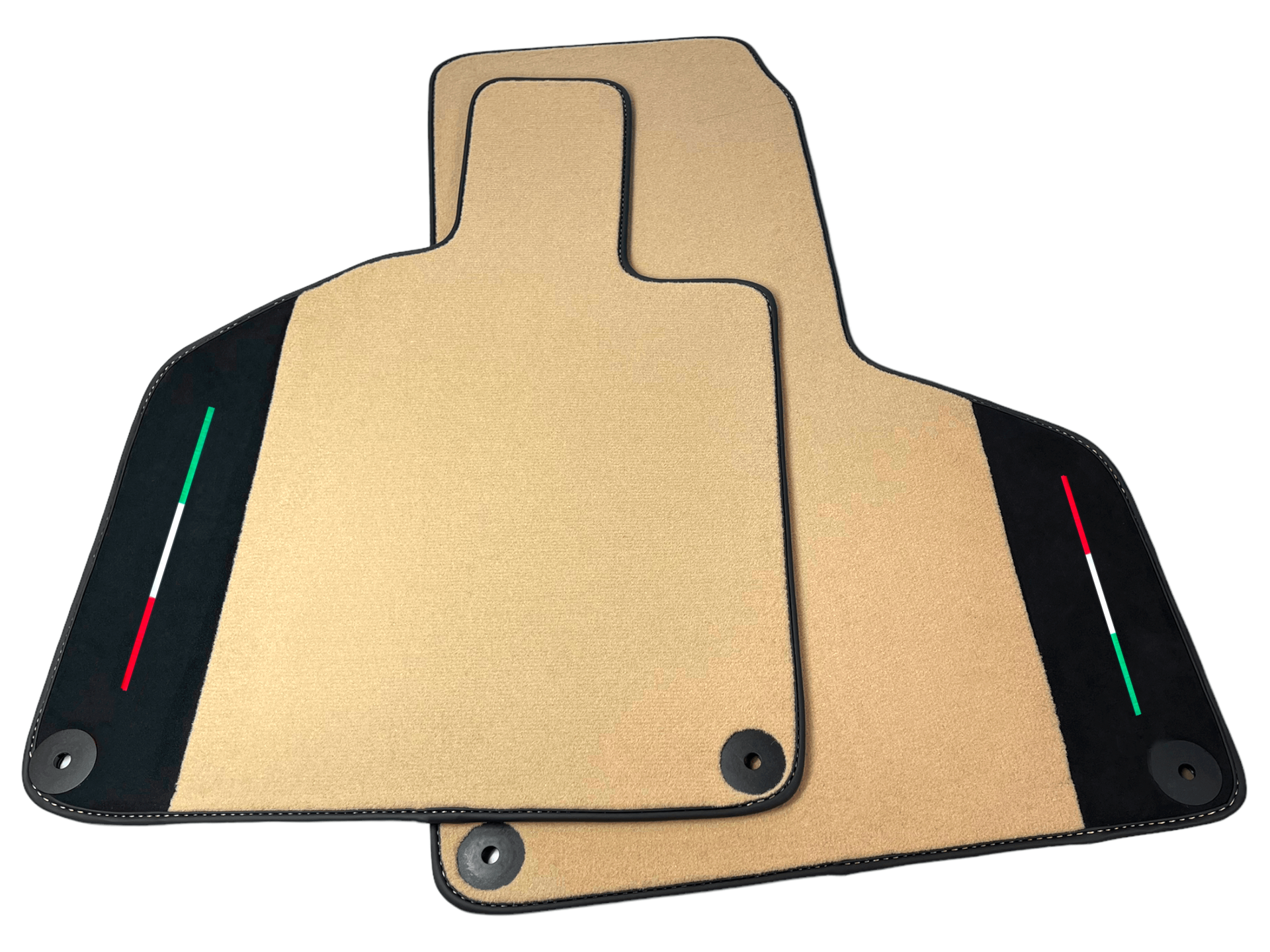 Custom Beige Floor Mats for Lamborghini Huracan EVO with Alcantara Leather