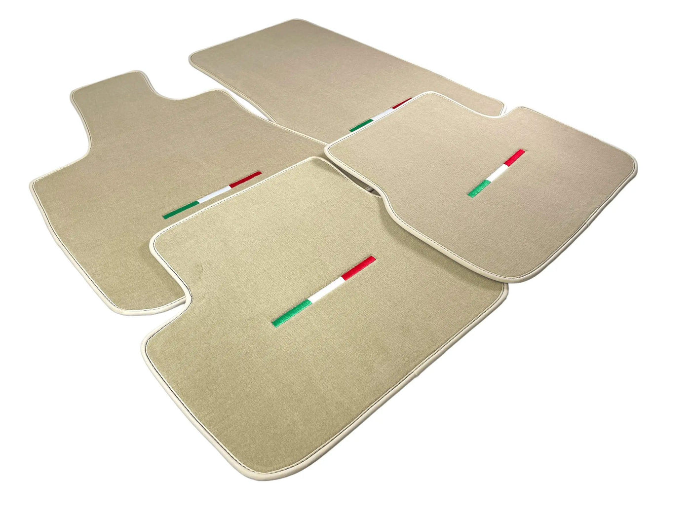 Beige Floor Mats For Maserati Ghibli 2013-2022 Italy Edition - AutoWin