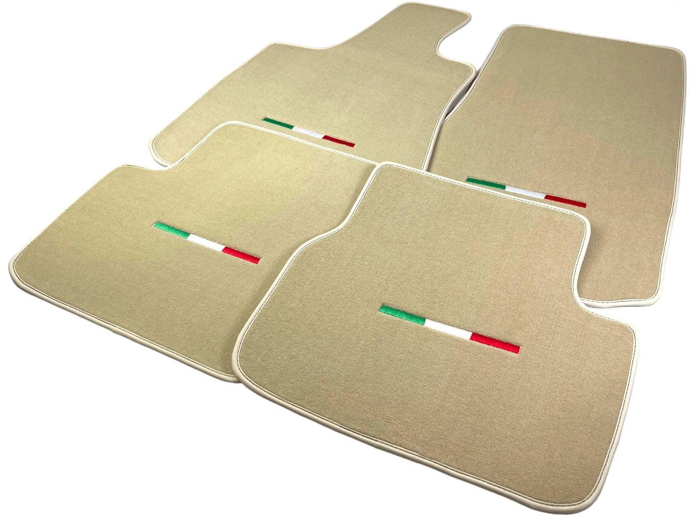 Beige Floor Mats For Maserati Ghibli 2013-2022 Italy Edition - AutoWin