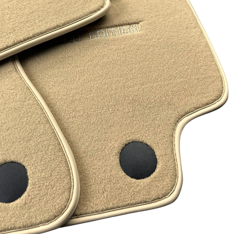 Beige Floor Mats For Mercedes Benz GLS-Class X167 Maybach (2020-2023) | Limited Edition - AutoWin