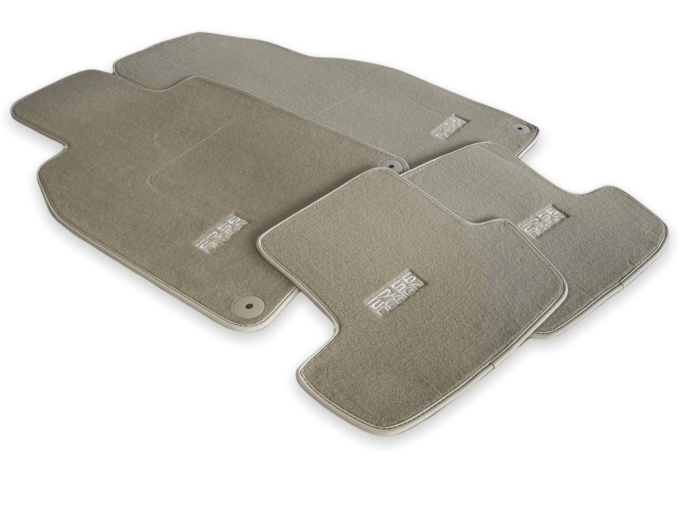 Beige Floor Mats for Porsche Taycan (2019-2023) | ER56 Design - AutoWin