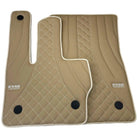 Beige Leather Floor Mats for Mercedes-Benz G Class W461 (1979-2008) ER56 Design - AutoWin