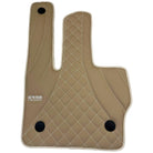 Beige Leather Floor Mats for Mercedes-Benz G Class W461 (1979-2008) ER56 Design - AutoWin