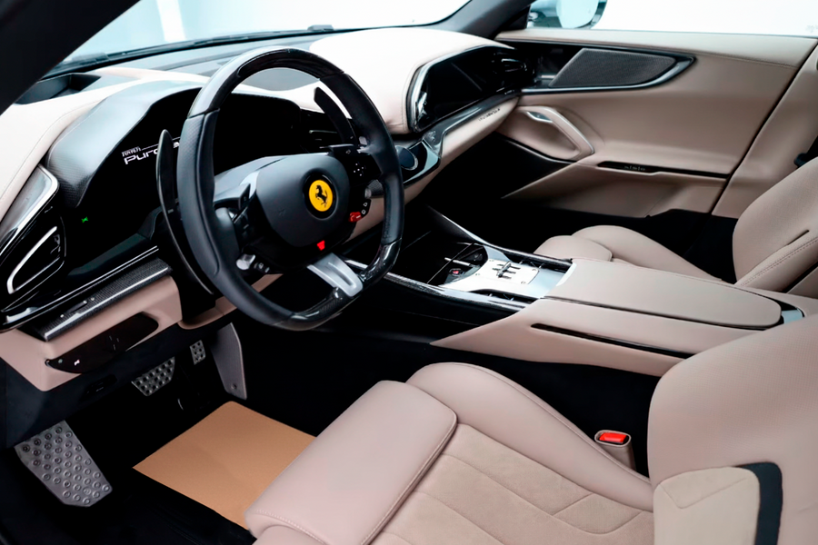Tapis de voiture beiges pour Ferrari SF90 Stradale