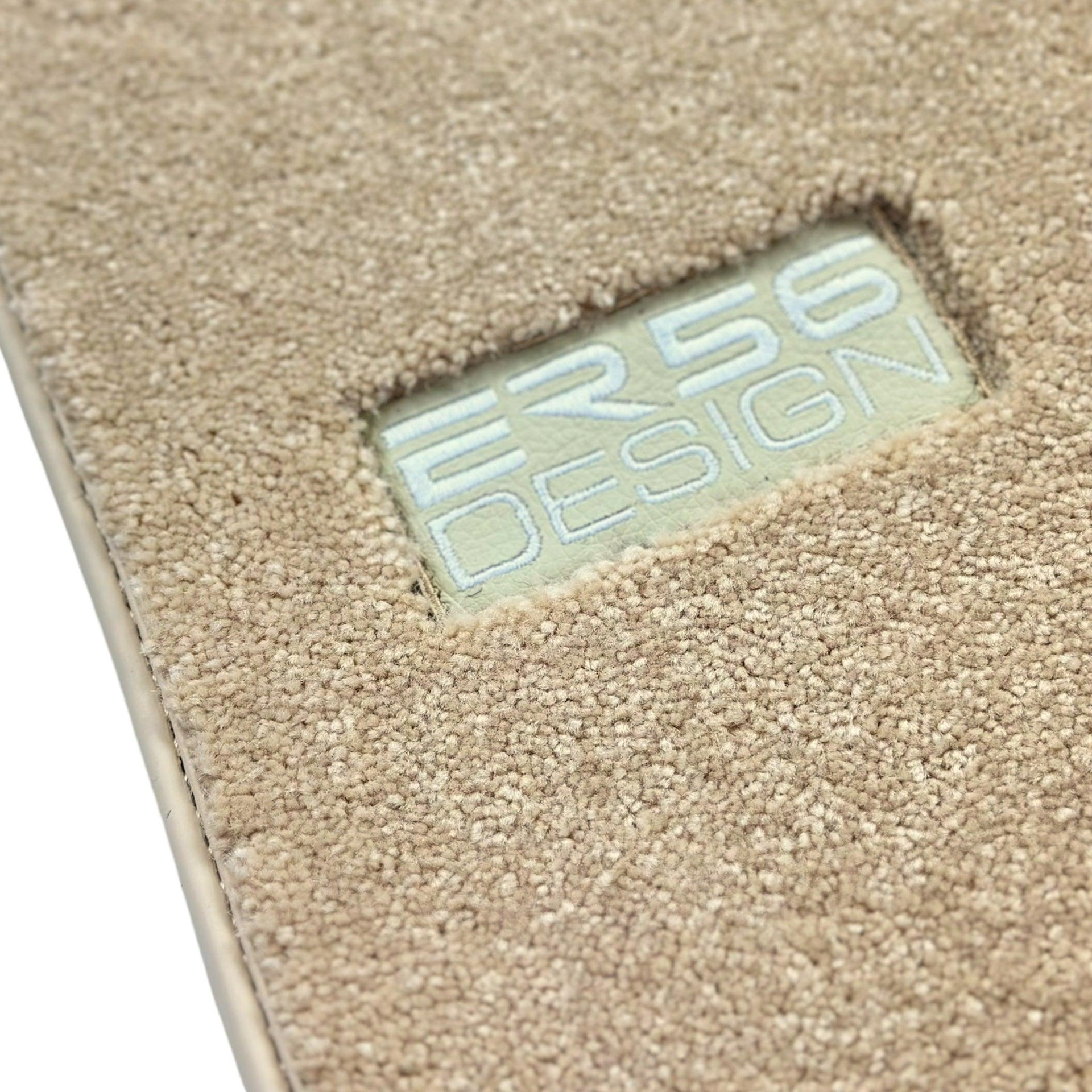 Beige Luxury Floor Mats for Mercedes Benz C-Class S206 Wagon (2021-2023) Hybrid | ER56 Design - AutoWin
