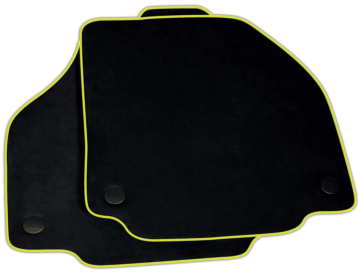Black Alcantara Floor Mats for Ferrari 458 Spider (2012-2015) | Various Trim Colors