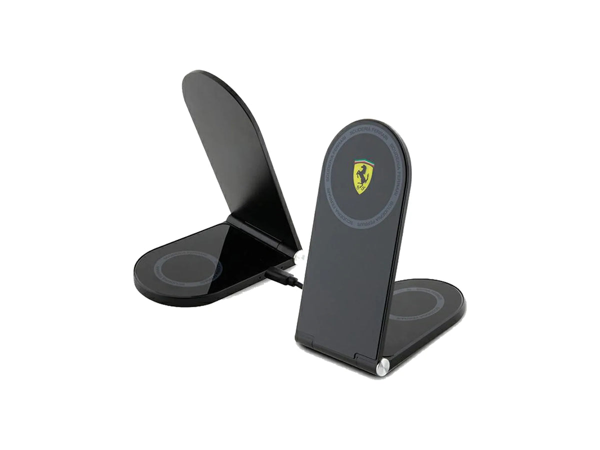Black Ferrari 2-in-1 Foldable MagSafe Induction Charger – 15W