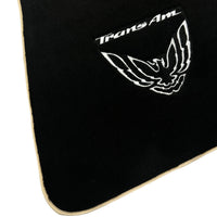 Black Floor Mats Beige Trim for Pontiac FireBird (1970-1981) Trans Am - AutoWin