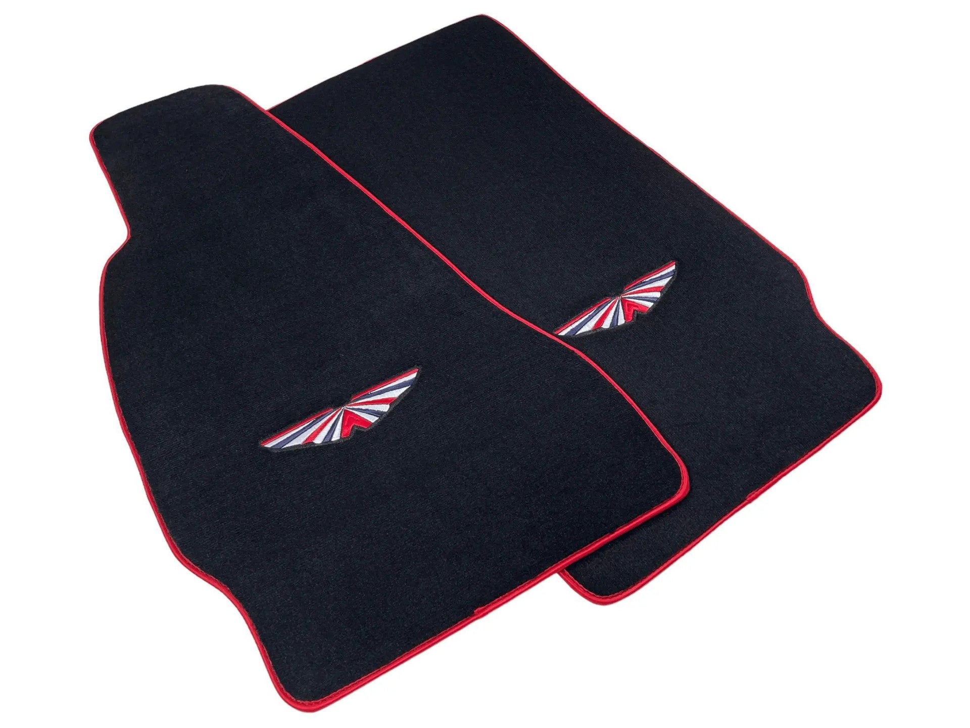 Black Floor Mats For Aston Martin Vanquish (2012–2018) Red Trim - AutoWin