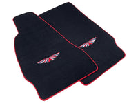 Black Floor Mats For Aston Martin Vanquish (2012–2018) Red Trim - AutoWin