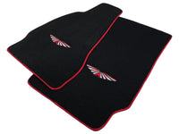 Black Floor Mats For Aston Martin Vanquish (2012–2018) Red Trim - AutoWin