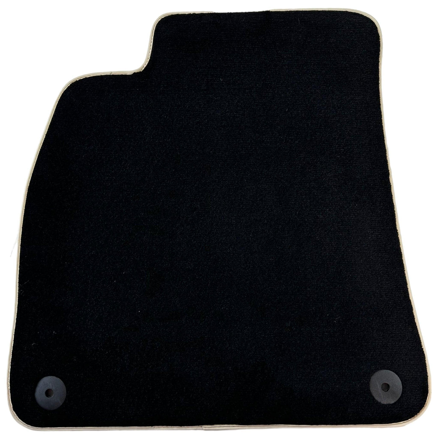 Black Floor Mats For Audi A6 - C8 Sedan (2018-2023) Beige Trim - AutoWin