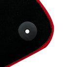 Black Floor Mats For Audi A6 - C8 Sedan (2018-2023) ER56 Design with Red Trim - AutoWin