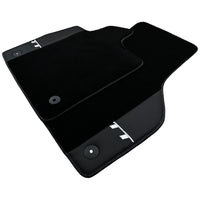 Black Floor Mats for Audi TT MK1 Convertible (1998-2006) with Leather - AutoWin