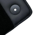 Black Floor Mats for Audi TT MK2 Convertible (2006-2014) with Leather - AutoWin