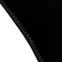Black Floor Mats for Audi TT MK2 Coupe (2006-2014) with Leather - AutoWin