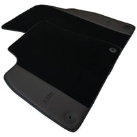 Black Floor Mats for Bentley Bentayga (2015-2023) with Dark Brown Leather | ER56 Design - AutoWin