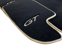 Black Floor Mats For Bentley Continental GT (2011–2018) With Beige Trim - AutoWin