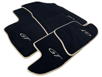 Black Floor Mats For Bentley Continental GT (2011–2018) With Beige Trim - AutoWin
