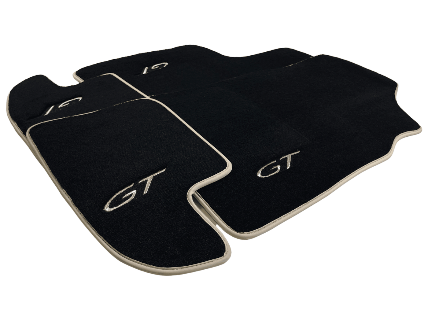 Black Floor Mats For Bentley Continental GT (2011–2018) With Beige Trim - AutoWin