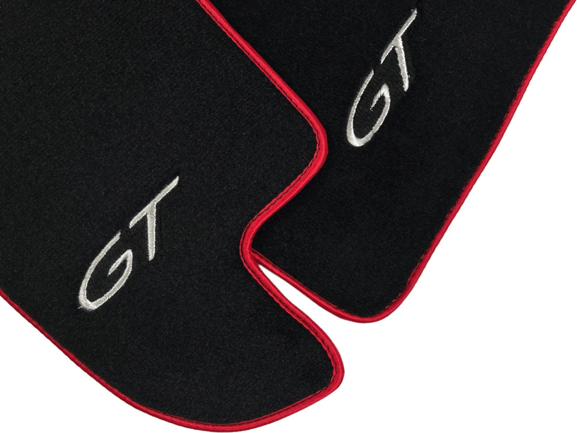 Black Floor Mats For Bentley Continental GT (2011–2018) With Red Trim - AutoWin