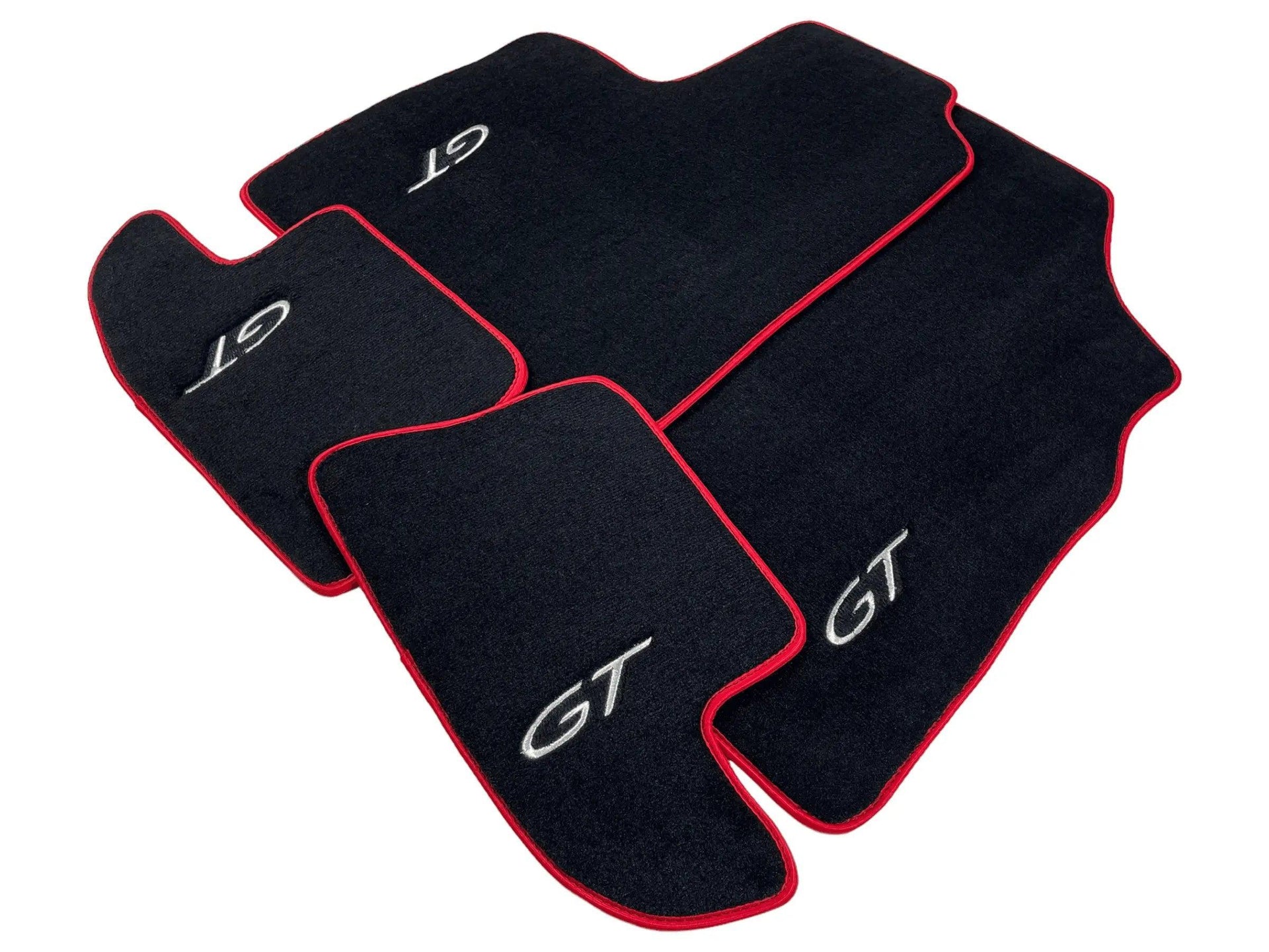 Black Floor Mats For Bentley Continental GT (2011–2018) With Red Trim - AutoWin