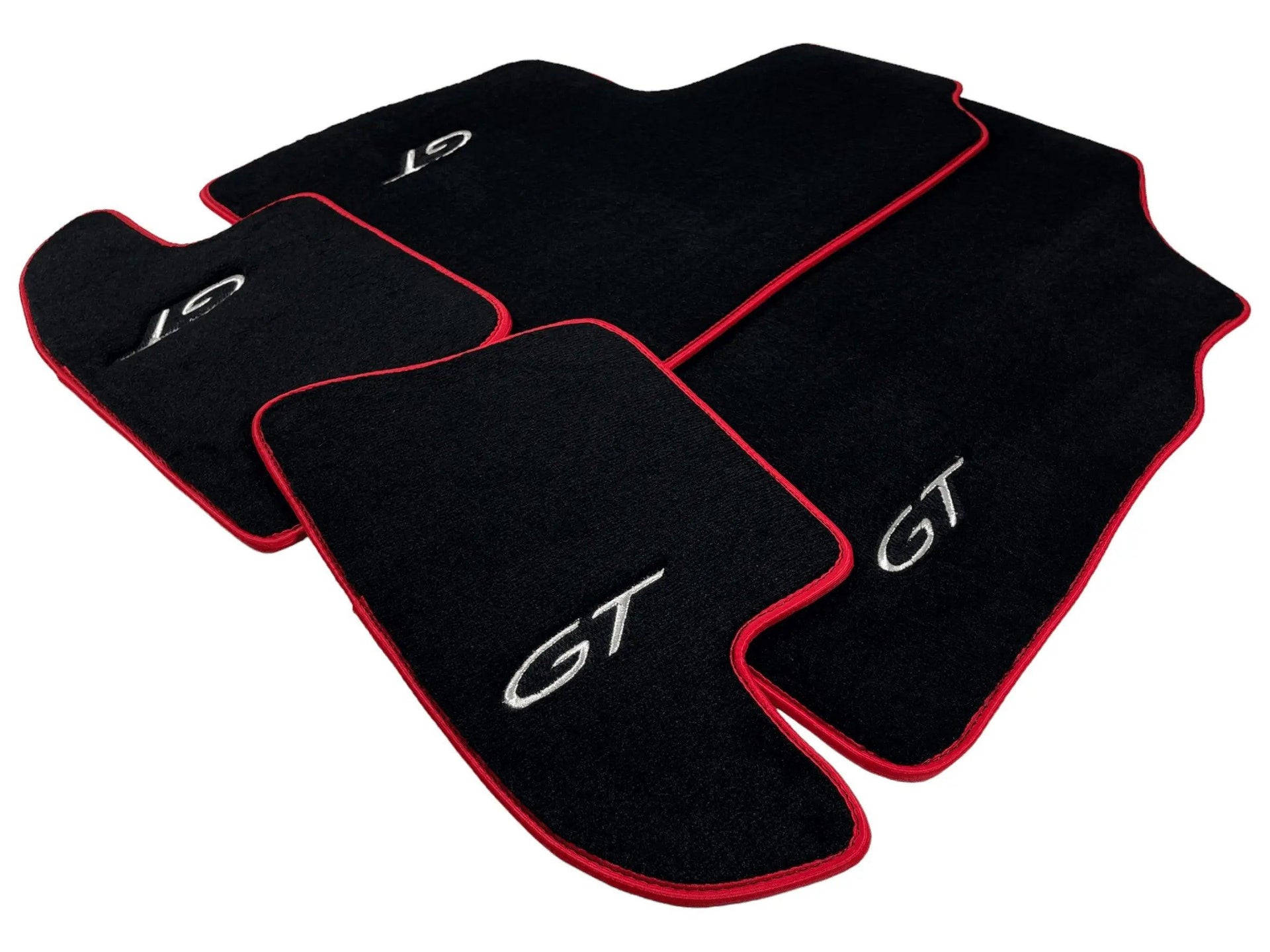 Black Floor Mats For Bentley Continental GT (2011–2018) With Red Trim - AutoWin