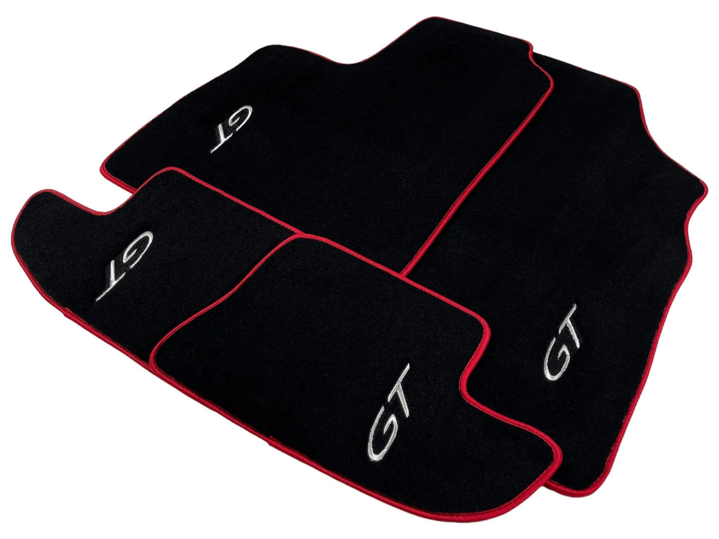 Black Floor Mats For Bentley Continental GT (2011–2018) With Red Trim - AutoWin