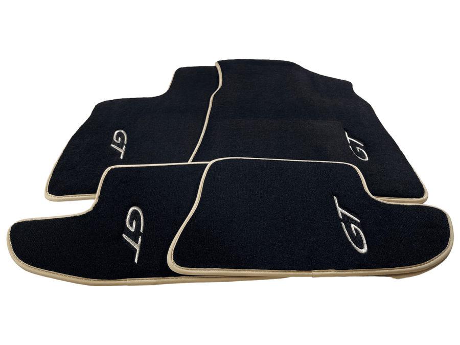Black Floor Mats For Bentley Continental GTC (2006–2011) With Beige Trim - AutoWin