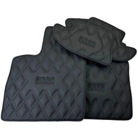 Black Floor Mats for Bentley Continental GTC (2006–2011) with Leather | ER56 Design - AutoWin