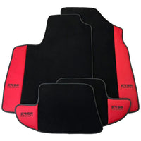 Black Floor Mats for Bentley Continental GTC (2006–2011) with Red Leather | ER56 Design - AutoWin