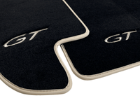 Black Floor Mats For Bentley Continental GTC (2011-2018) With Beige Trim - AutoWin