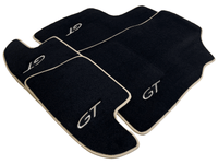 Black Floor Mats For Bentley Continental GTC (2011-2018) With Beige Trim - AutoWin