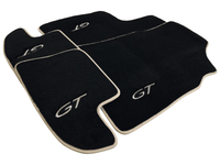 Black Floor Mats For Bentley Continental GTC (2011-2018) With Beige Trim - AutoWin